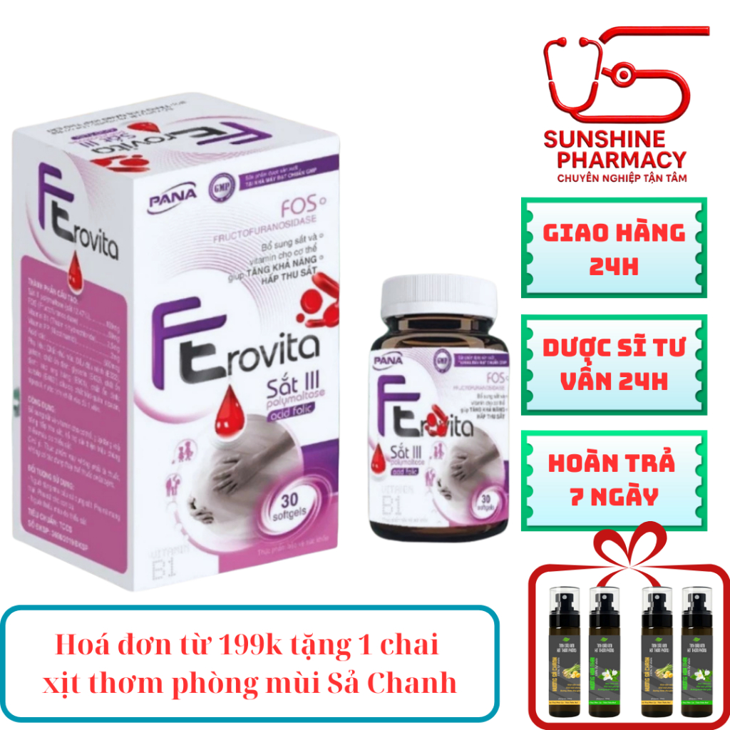 [CHÍNH HÃNG] Bổ máu FEROVITA, giúp bổ sung sắt, acid folic, vitamin B12