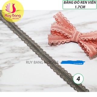 Băng đô ren viền-1.7cm dùng làm nơ, phụ kiện tóc, phụ kiện may mặc