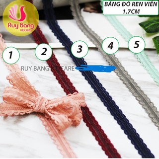 Băng đô ren viền-1.7cm dùng làm nơ, phụ kiện tóc, phụ kiện may mặc