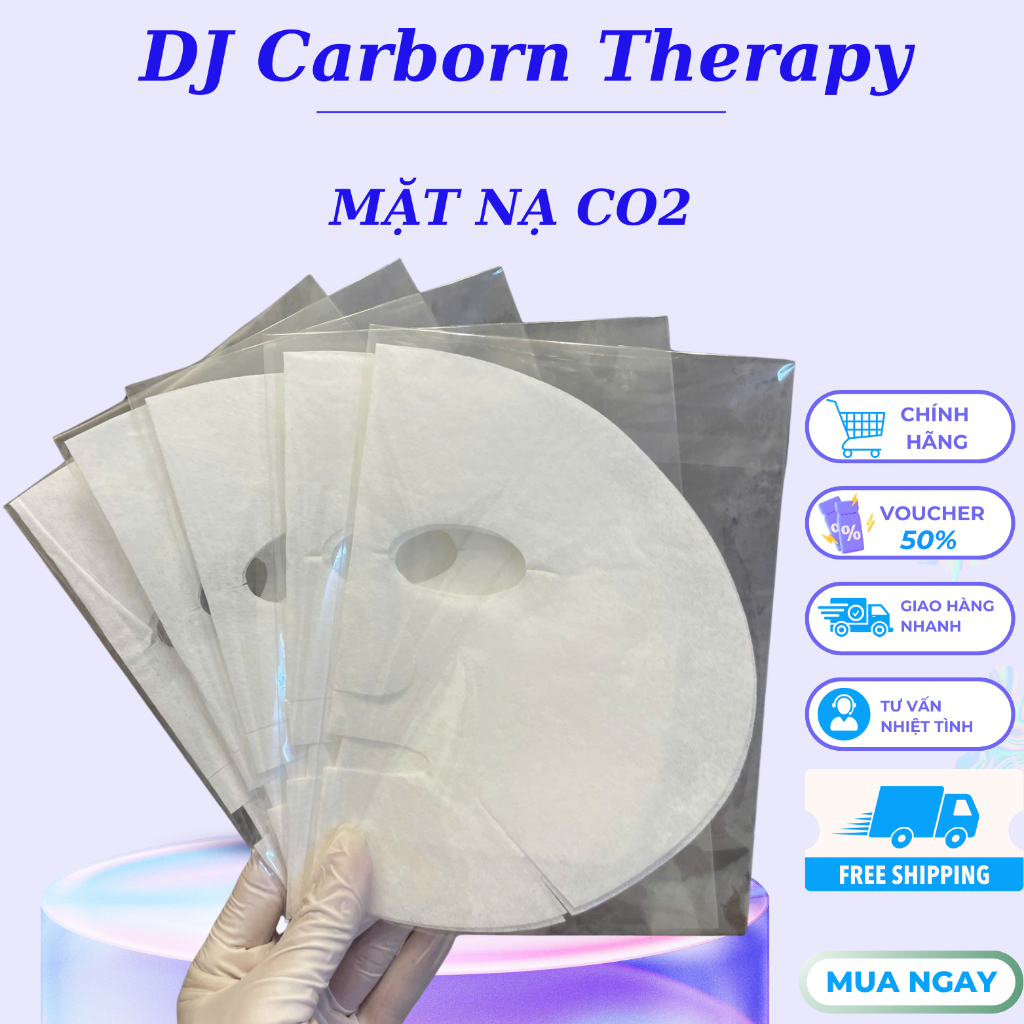 [Chính Hãng] 10 Miếng Mặt Nạ Thải Độc Co2, Mask Nạ Đắp Mặt Thải Độc Co2 DJ Carborn Therapy