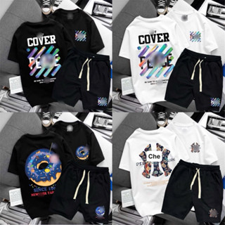 (43kg...76kg) đồ bộ áo thun cotton co giãn 4 chiều cao cấp kèm quần thun nỉ chân cua mịn dành cho bé lớn và bố vnxk