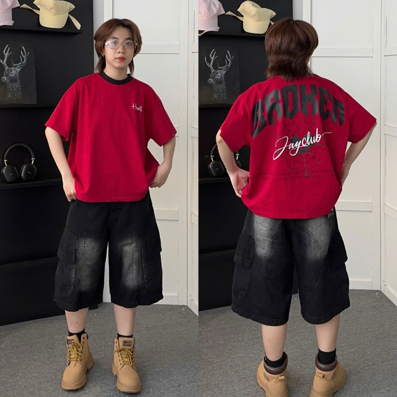 Jaystoree | Quần Shorts Jean túi hộp JUHO WASH màu XANH form Unisex 🖤 Quần ngố denim ống rộng | BigBuy360 - bigbuy360.vn