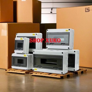  Tủ điện nổi nhựa gắn CB ngoài trời chống nước chống cháy chống bụi HT 5 8,12,15,18,24 way   Đường  Ip65 