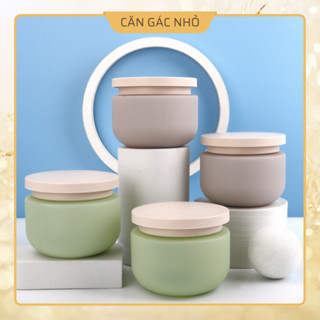 Hủ Nhựa 2 Lớp HPDE Đựng Mỹ Phẩm, Kem Dưỡng, Kem Body Kèm Miếng Lót Dung Tích 250g - Căn Gác Nhỏ