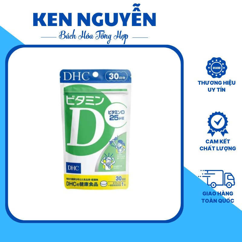DHC VITAMIN D ( 30 Ngày ) - Bổ Sung Vitamin D3 Giúp Hấp Thu Canxi Từ Nhật Bản
