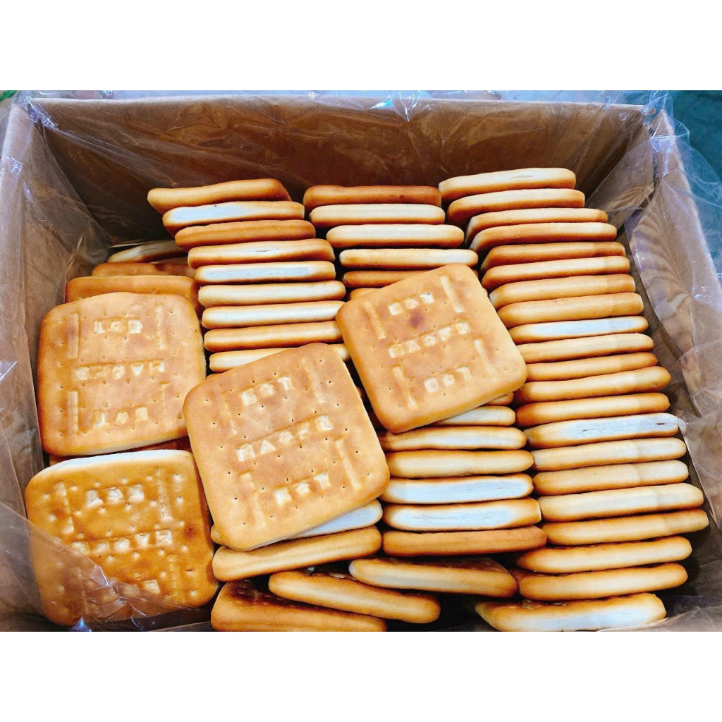 Bánh quy hình vuông -  Bánh tây( vị mặn) Bánh Quy Không Đường