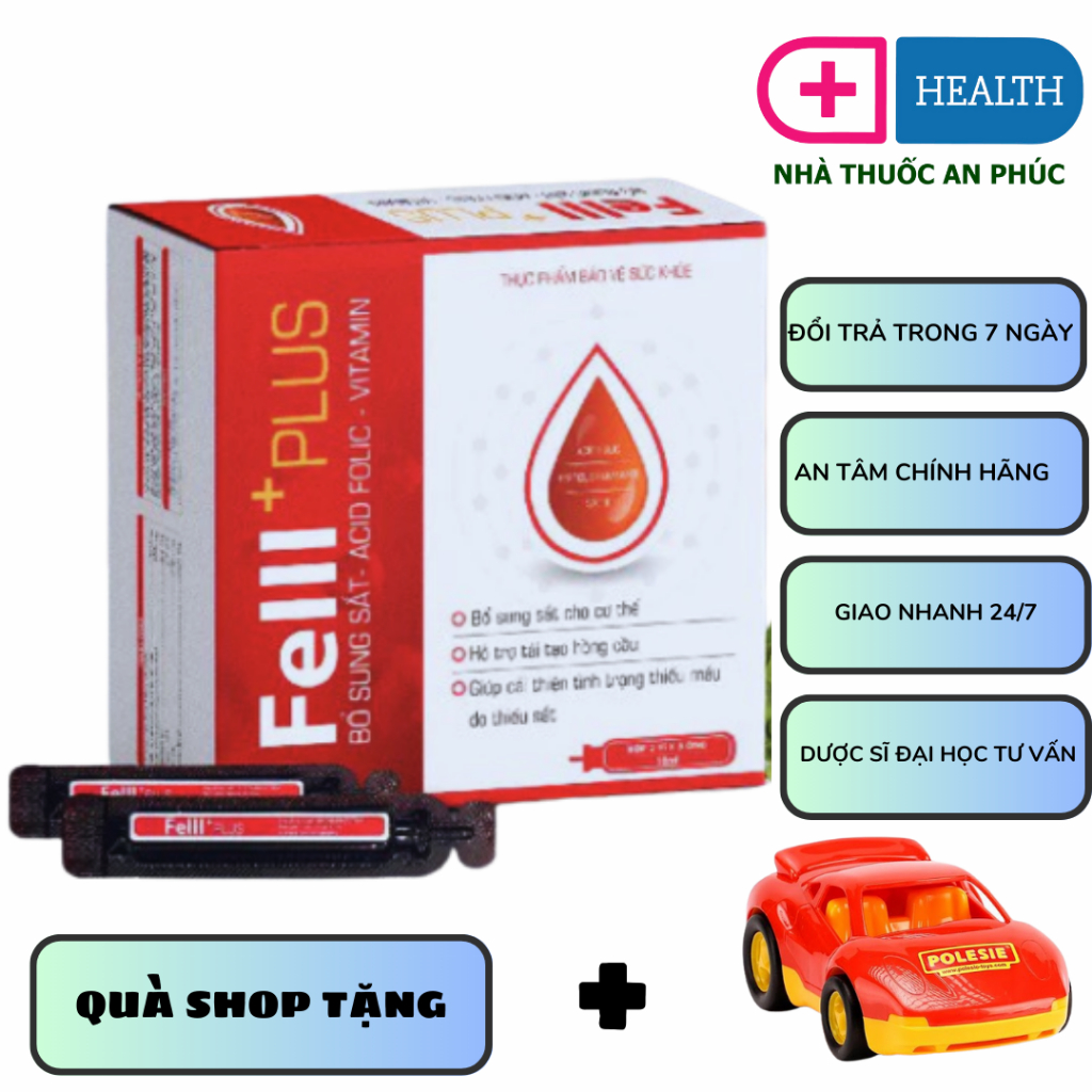[CHÍNH HÃNG] Fe III Plus – Viên Bổ Sung Sắt, Acid Folic, Vitamin Và Khoáng Chất Cho Cơ Thể Hộp 4 Vỉ 