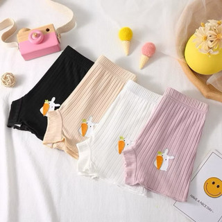 [4 Quần Cà Rốt] Combo 4 quần chíp đùi cotton tăm lạnh cho bé gái, quần đùi bảo hộ thoáng mát co giãn