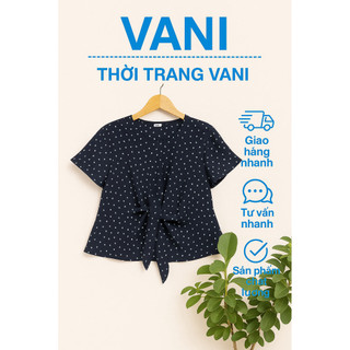 Áo kiểu nữ nơ liền áo phong cách hàn quốc vải lụa tay ngắn