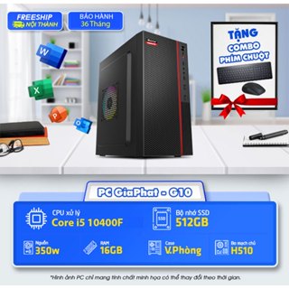  PC Văn Phòng i5 10400F SSD 512G Ram 16GB dành cho học sinh nhân viên văn phòng Bảo hành 36 Tháng 