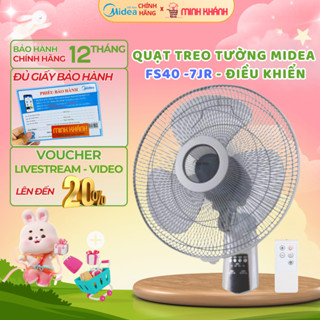 Quạt treo tường Midea FW40-7JR - Bền bỉ, màu sắc trang nhã, điều khiển tiện lợi, cho ra làn gió mát