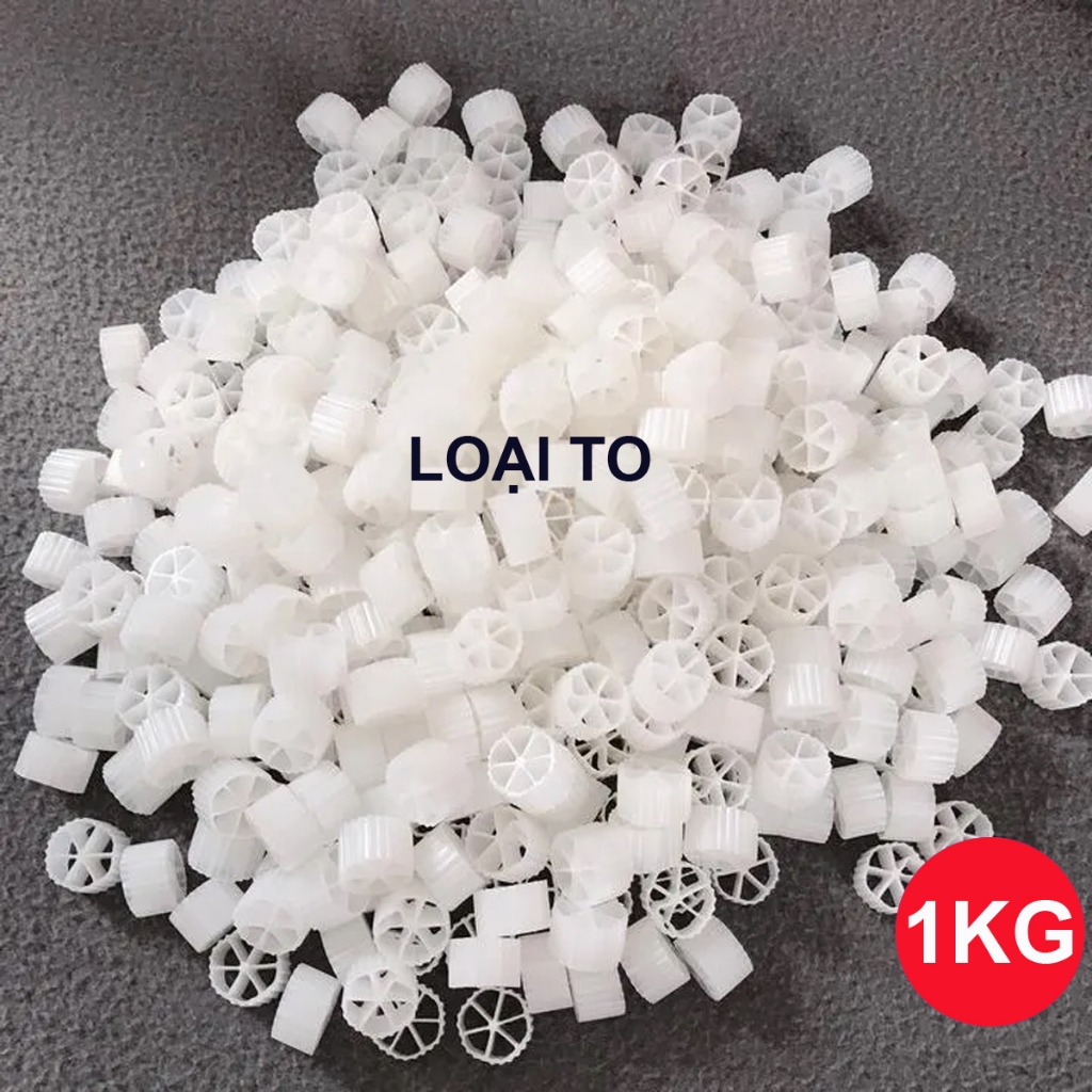 Hạt Kaldnes (Kanet) 1KG Lớn - Vật liệu lọc, tạo oxy hồ cá, bể cá cảnh