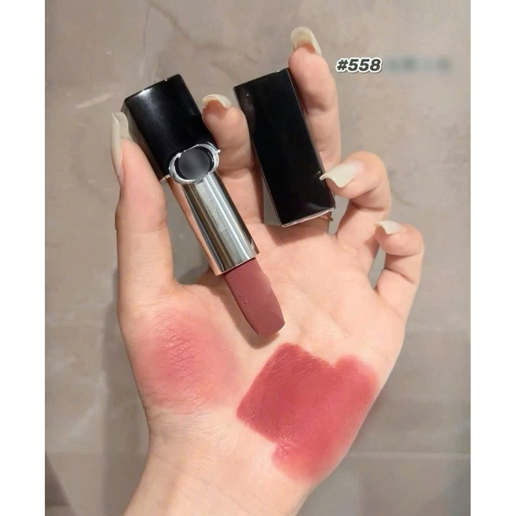 (Auth_hoả tốc) Son thỏi 𝑫𝒊𝒐𝒓 𝑽𝒆𝒍𝒗𝒆𝒕 558 nắp nam châm ✔️ Fullbox Fullsize