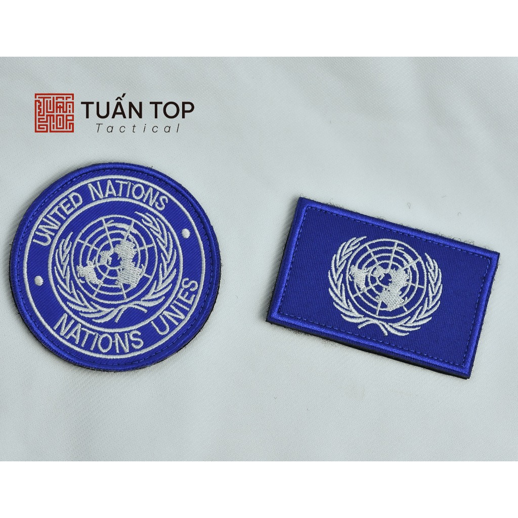 Patch Thêu Cờ LHQ - Patch dán Velcro - TUẤN TOP SHOP