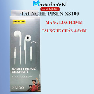  Tai nghe Pisen XS100 chân tròn 3.5mm chất âm cực hay màng loa 14.2mm 