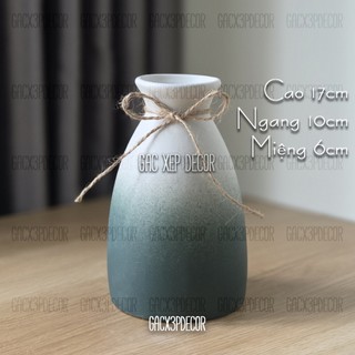 Bình hoa gốm sứ men lạnh dáng tam giác nhiều màu