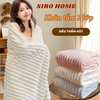 Khăn Tắm Siêu Thấm Hút Nước , Khăn Mặt Sợi Cuộn To Dày Chất Liệu Cao Cấp Không Rụng Lông