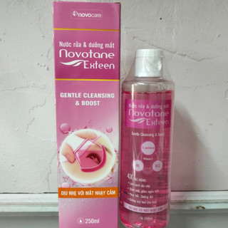 Nước rửa và dưỡng mắt Hồng Novotane Exteen Gentle Cleansing & Boost làm sạch bụi bẩn, dịu nhẹ với mắt nhạy cảm 250ml