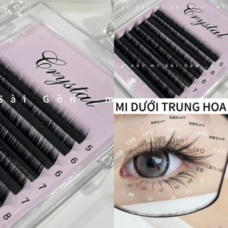 Lông mi dưới Douyin trung hoa sole 3 lớp mềm mịn _ mix size (5-6-7-8) Cong J B LC LB LJ _Lông mi crystal