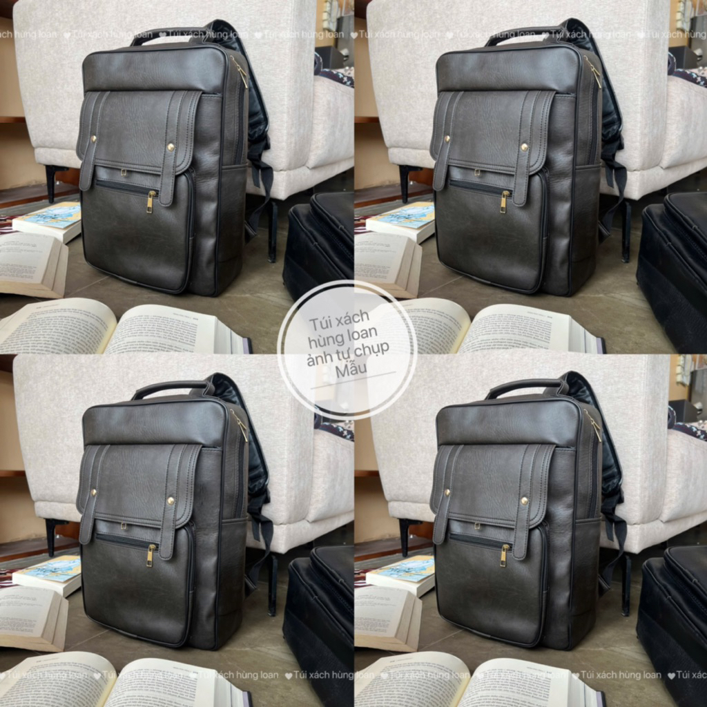 balo da, balo nam nữ ảnh thật đựng vừa lap sách vở a4 chất da dày chắc chắn bền đẹp đủ màu thời trang