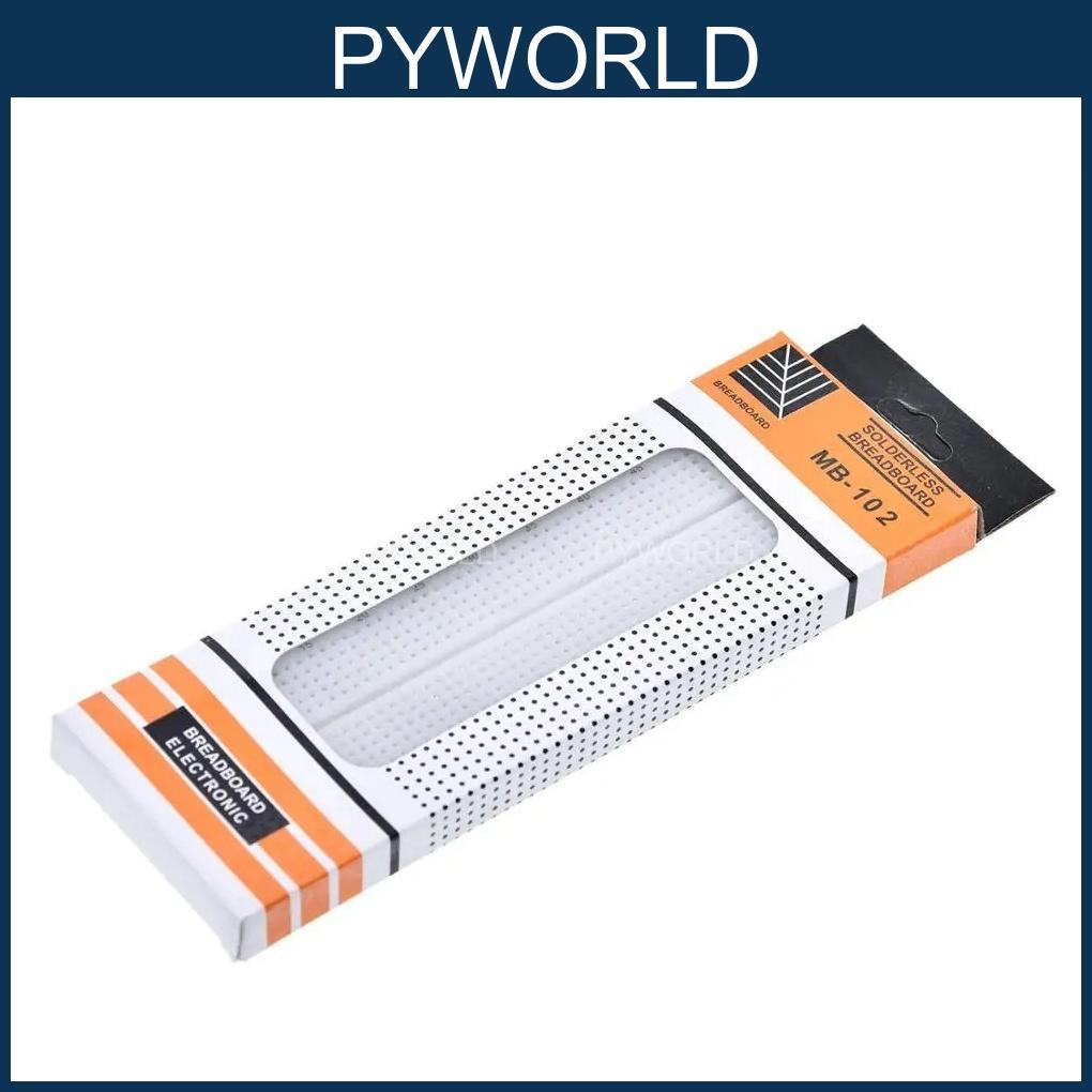 Breadboard MB-102 830 lỗ 165x55x10mm được sử dụng để gắn các module hoặc linh kiện điện tử [P4000]