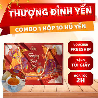 Hộp Quà Tết 2026 6 – 10 Yến hũ chưng sẵn 70ml hàm lượng yến tươi 3-6.5gr |  Yến Sào Nha Trang Lamie Nest Cao Cấp