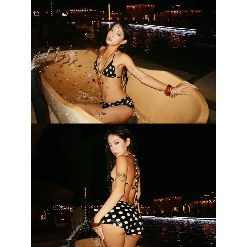 Set Bikini Quần Đùi Chấm Bi Thun Lạnh Co Giãn (hoả tốc-sẵn hàng) | BigBuy360 - bigbuy360.vn