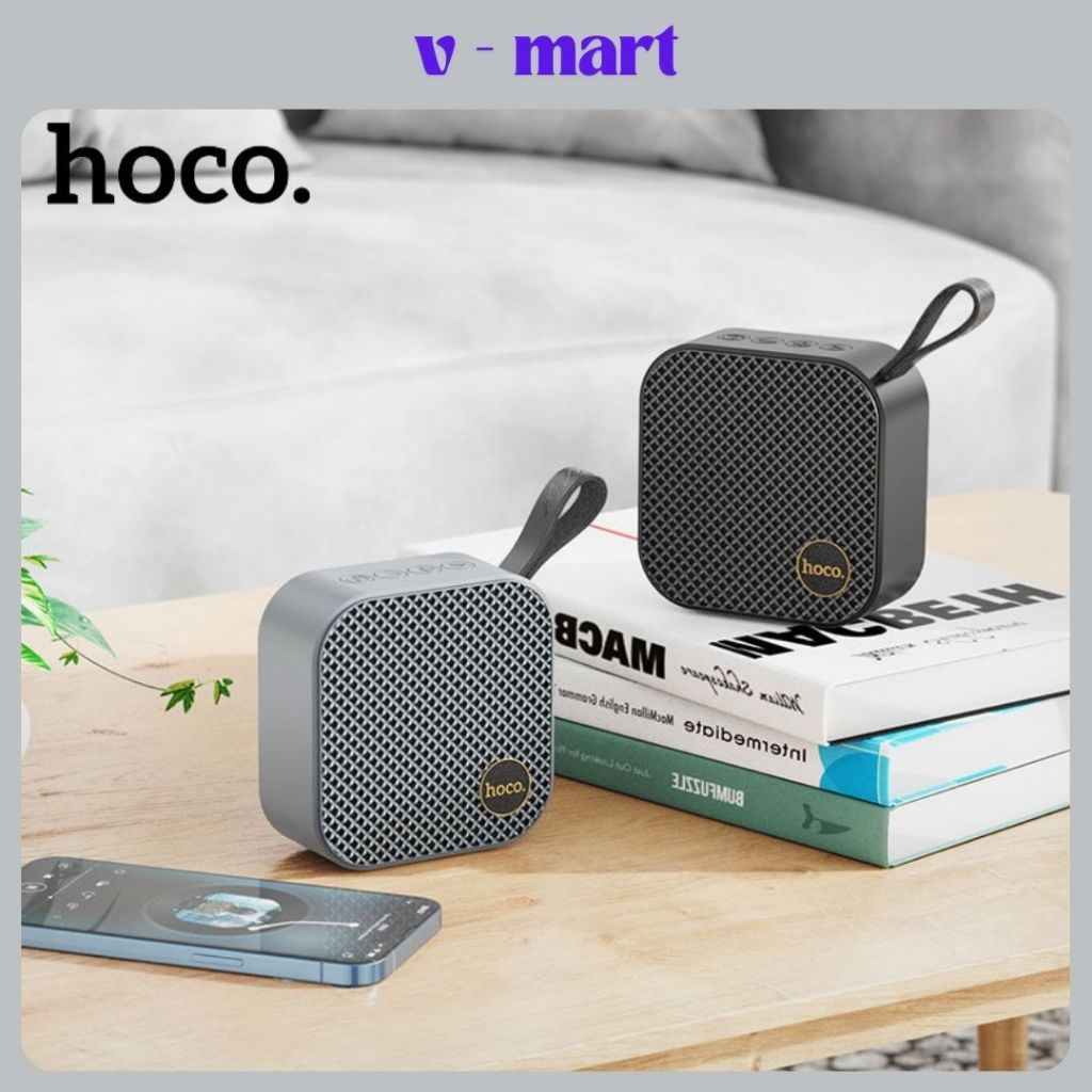 V-Mart Loa bluetooth Hoco HC22, loa nghe nhạc mini hỗ trợ khe cắm USB, thẻ nhớ, công suất 5W, âm tha