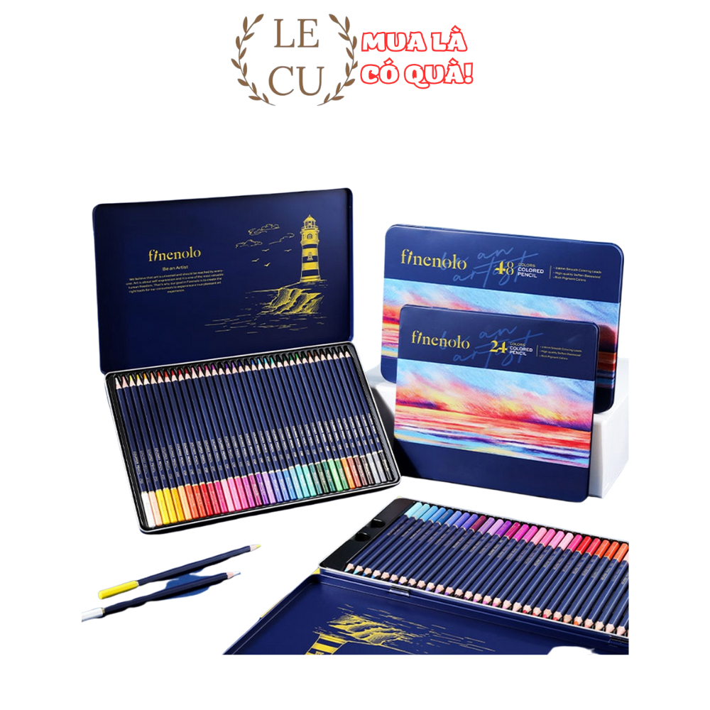  Bút Chì Màu Gốc Dầu Cao Cấp Hộp Thiếc Finenolo Deli - Phù Hợp Vẽ Thiết Kế Phác Họa Tô Màu Truyện Hoạ Cụ - EC122  6566... 