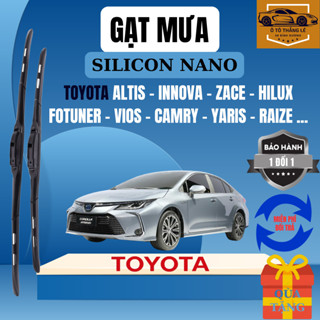 Gạt Mưa Ô Tô TOYOTA ALTIS, VIOS, INNOVA, FORTUNER, HILUX, CAMRY Lưỡi Silicon Nano Gạt Sạch Êm. T3K