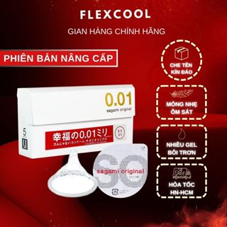Bao cao su Sagami 001 - Non latex – BCS Siêu mỏng 0.01 mm - 01 Hộp 5 chiếc