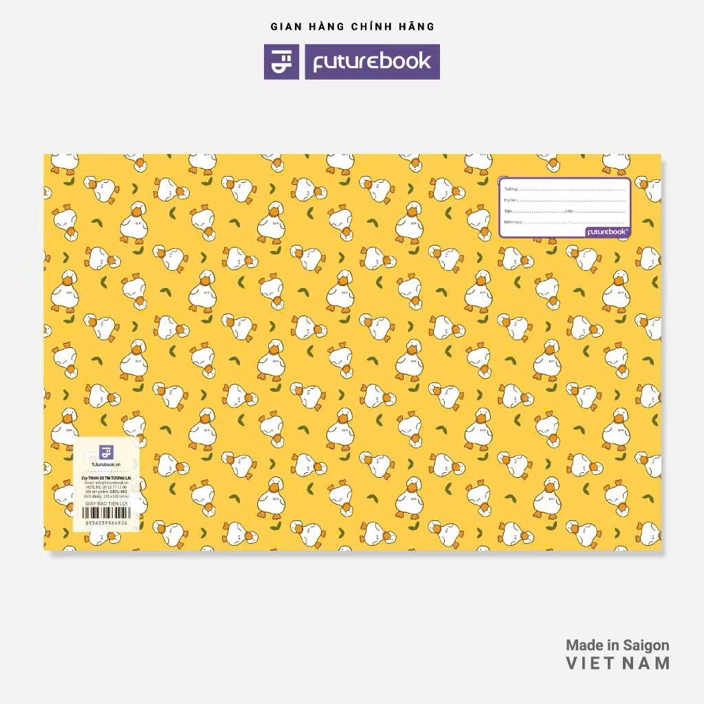 Giấy BaoTập học sinh OUTLET FUTUREBOOK size A5 Set 5 tờ/ xấp bao tiện Lợi 2 in 1