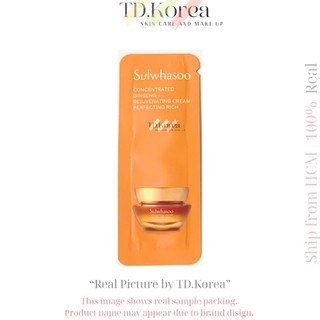  New Kem dưỡng Nhân Sâm Sulwhasoo Concentrated Ginseng Renewing Perfecting Rich 1Ml 