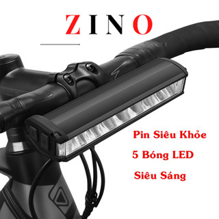 Đèn pha xe đạp siêu sáng, đèn xe đạp thể thao Pin 6600mah chống nước vỏ hợp kim nhôm