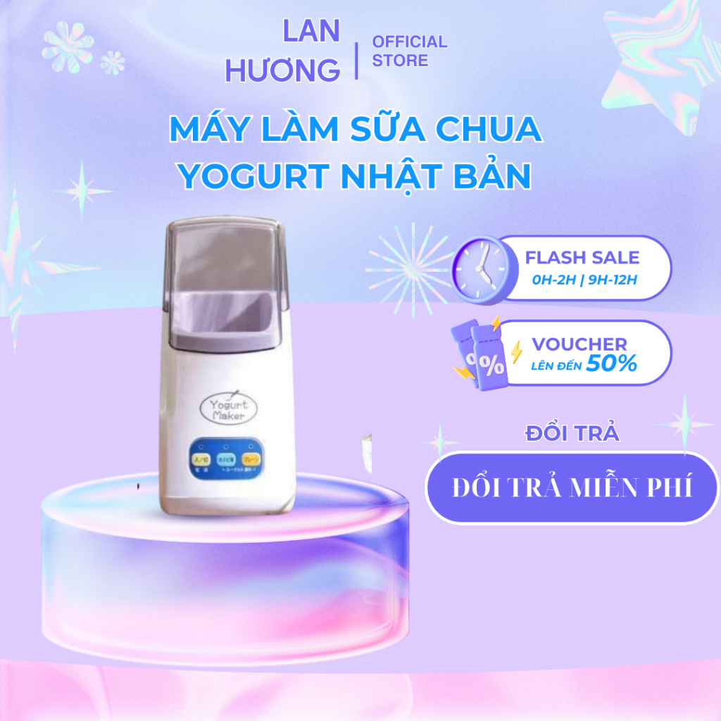 ( Giá siu hot ) Máy làm sữa chua Yogurt Nhật Bản 3 nút tự động cao cấp.