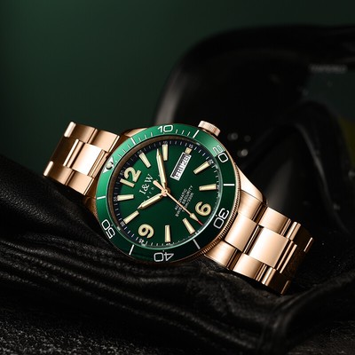 Đồng hồ nam chính hãng I&W CARNIVAL 586G-T3,Kính sapphire chống xước,chống nước 100m ,BH 24 tháng ,máy cơ( automatic)
