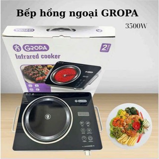[ BẢO HÀNH 12 THÁNG ] Bếp Hồng Ngoại Cao Cấp chính hãng GROPA Cảm Ứng Đa Chức Năng Công Suất 3500W