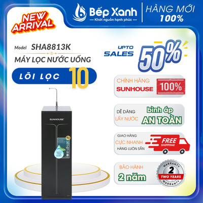 [MIỄN PHÍ LẮP ĐẶT] Máy lọc nước RO UltraPURE SUNHOUSE 10 LÕI SHA88113K