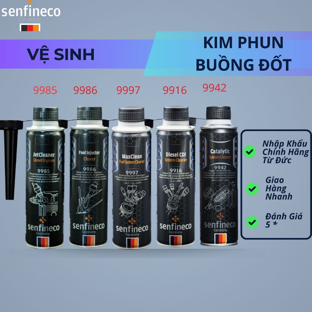 Senfineco - Vệ Sinh Kim Phun Buồng Đốt 9985/9986/9997/9916/9942 Của Đức