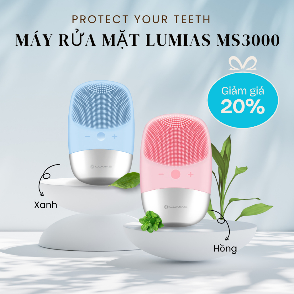 Máy Rửa Mặt Lumias MS3000 – Da Sạch Sâu – Mềm Mịn Như Spa Tại Nhà