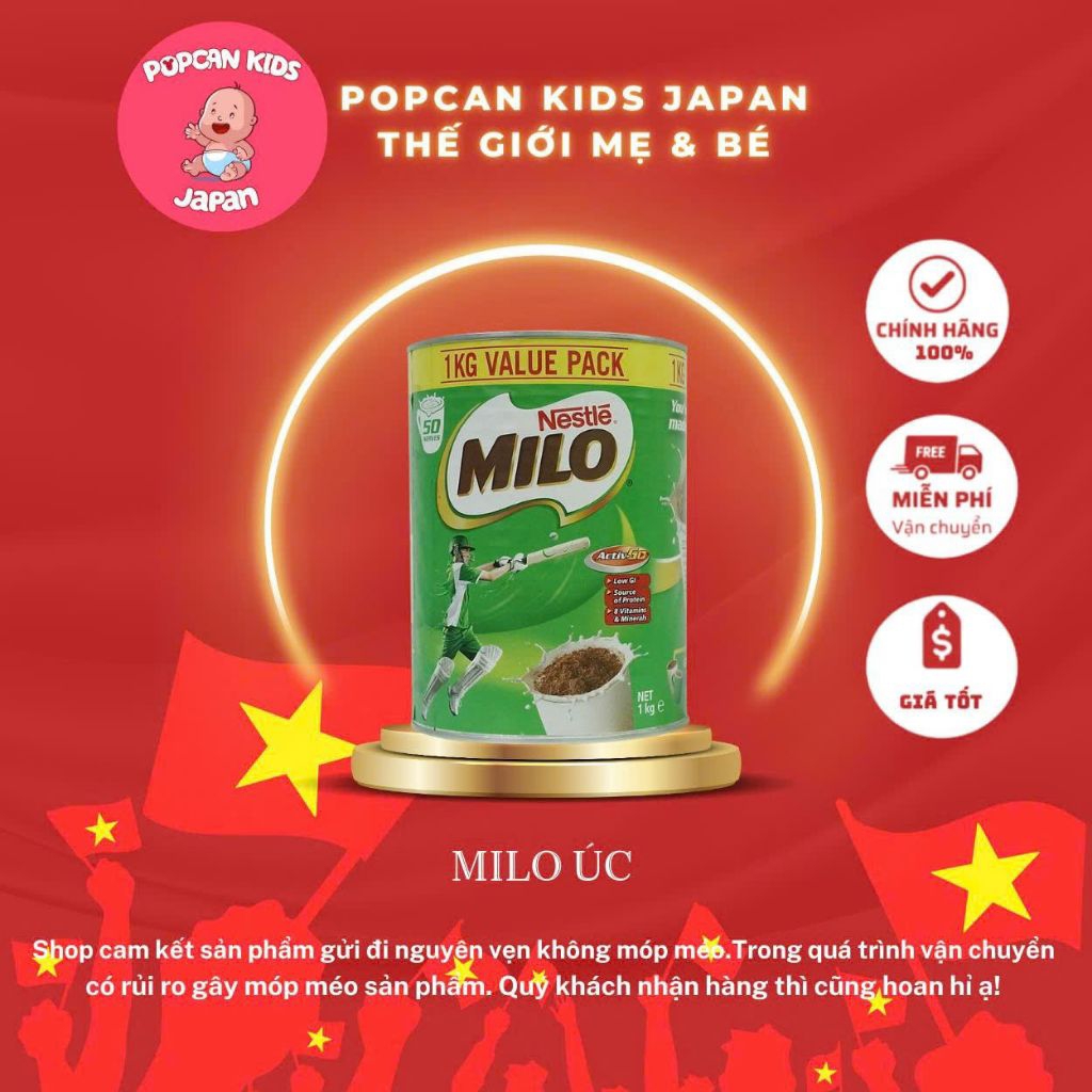 Sữa Milo Úc Nestle - Hộp 1kg