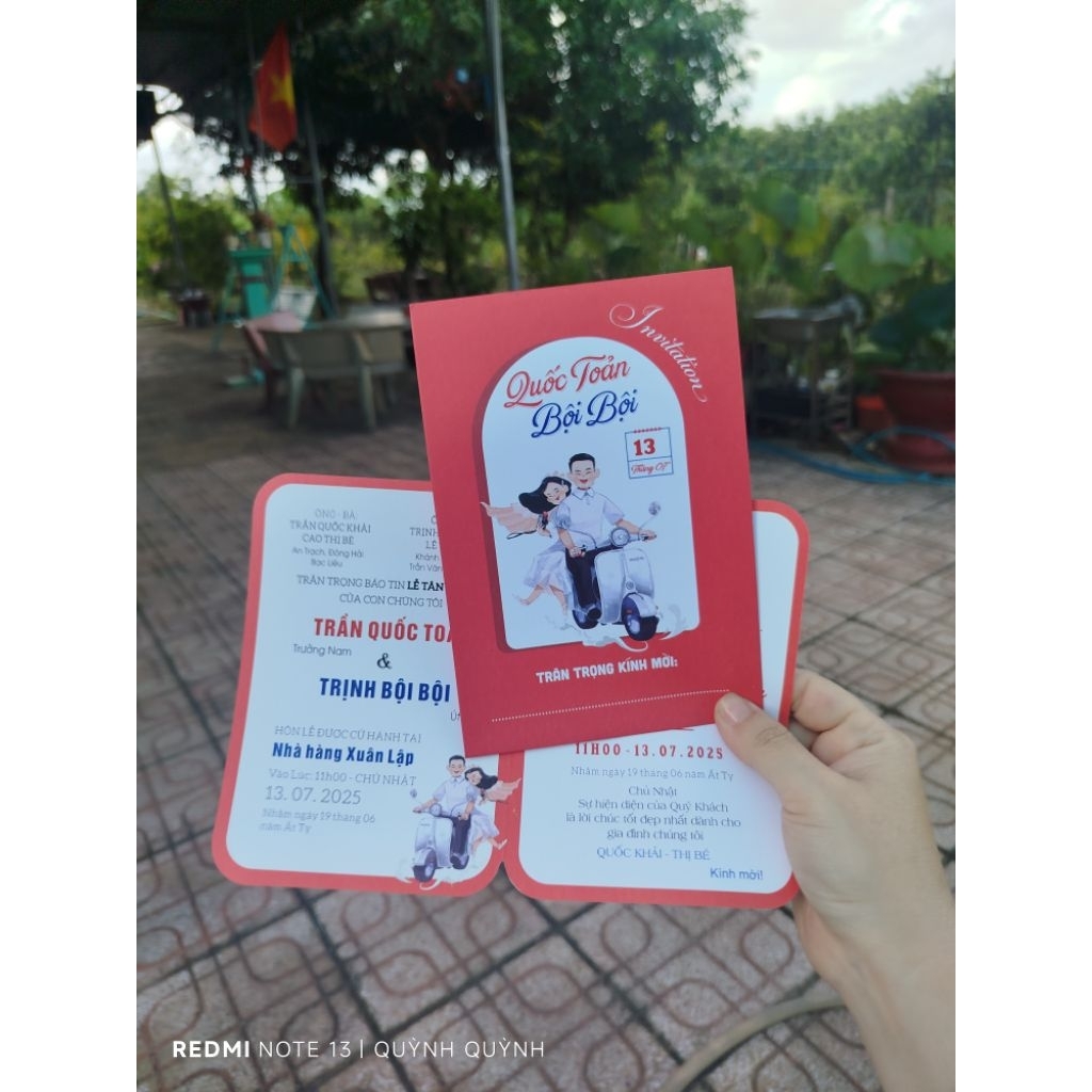 50 thiệp cưới, thiệp báo hỷ in nội dung Theo yêu cầu