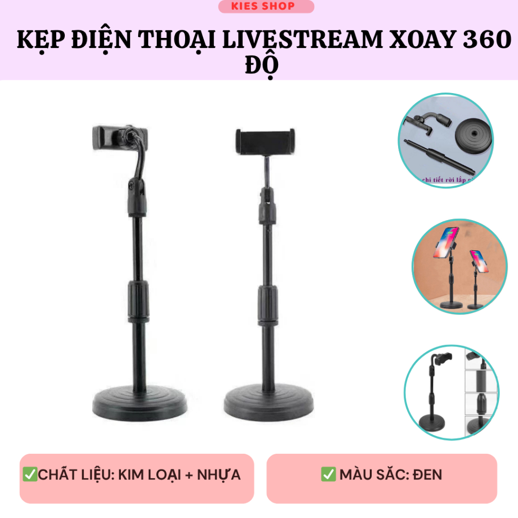 [kẹp đt L08] (giá sỉ) Giá Đỡ Điện Thoại Stands L08, Kẹp Điện Thoại Để Bàn Xoay 360 Độ -kies ewgfrhgt