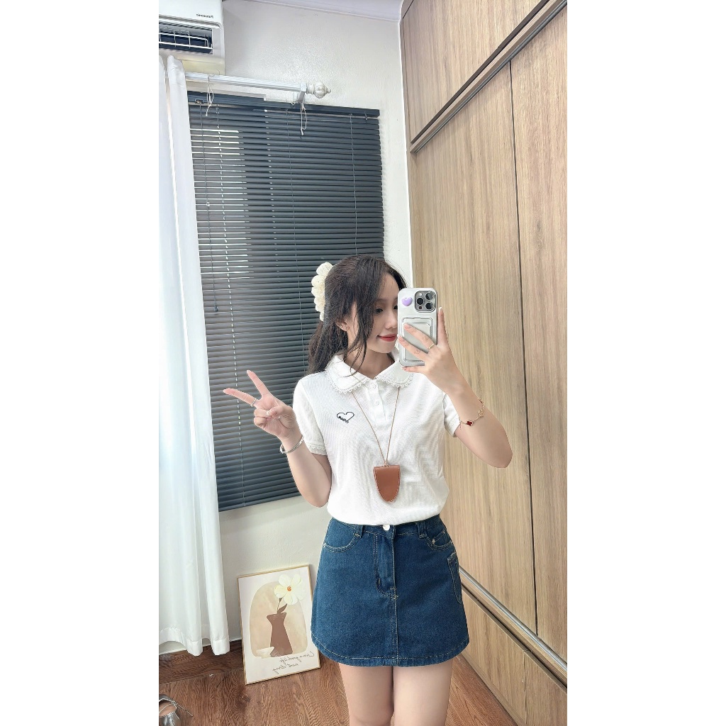 Áo thun Polo Nữ Phối Cổ Viền Bèo Ren Tay Áo Ðiệu Đà Nữ Tính, Phong Cách Năng Động Nhiều màu( M19) | BigBuy360 - bigbuy360.vn