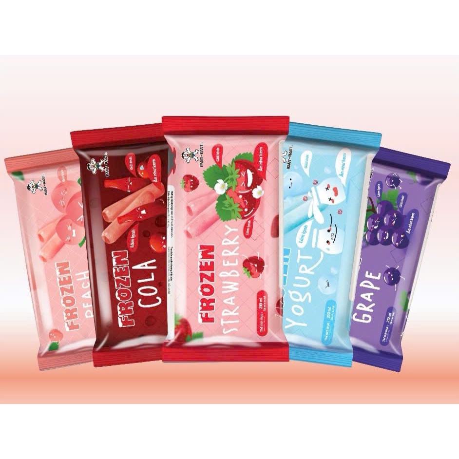 Thúng 24 Túi Kem đá / Nước Giải Khát Want Want Frozen Túi 210ml Nhiều Hương Vị, Kem Đá Mát Lạnh Sảng