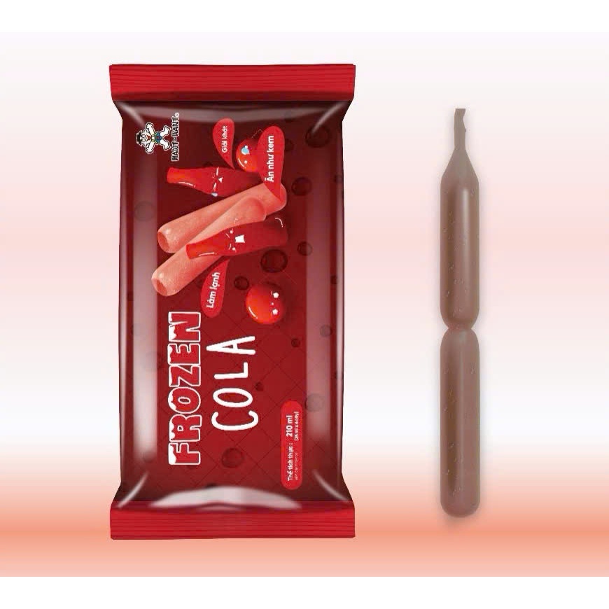 Thùng 24 gói Kem đá, Nước Giải Khát Want Want Frozen (24 Túi 210ml - Mõi Túi 6 cây) Vị Cola  Kem Đá 