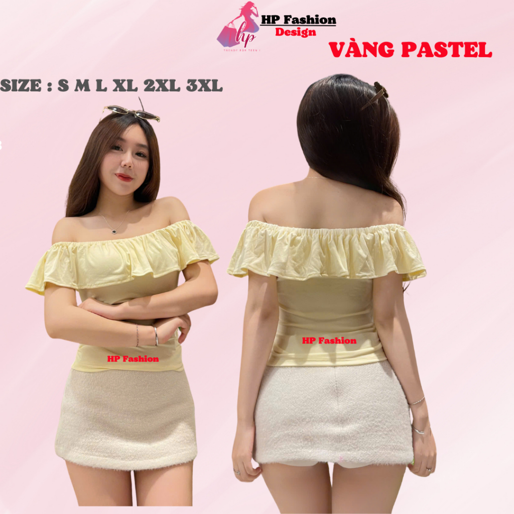 Áo thun body trễ lệch vai nhún 2 bên eo, áo nữ kiểu nữ basic vải thun cotton borip trơn co giãn mùa hè HP46 | BigBuy360 - bigbuy360.vn
