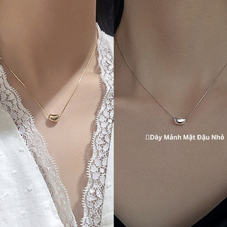  Dây Chuyền Titan Hạt Đậu Vòng Cổ Nữ Hình Hạt Đậu May Mắn Lucky Bean Không Đen Gỉ - N25 