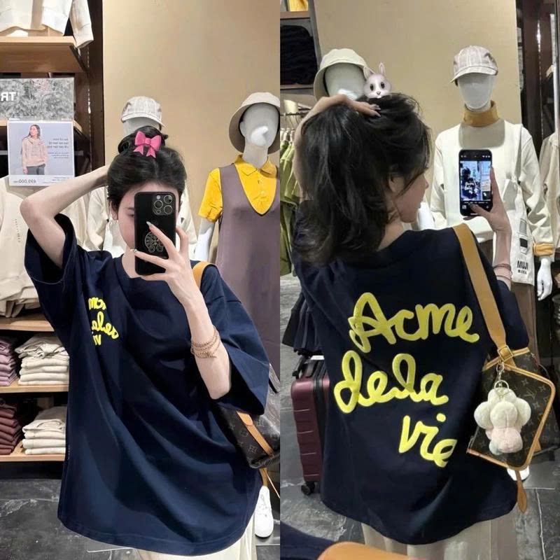 Áo Phông In Dập Nổi Chữ 2 Mặt ACMEDALEVIA - Chất Poly Mịn Co Giãn 2 Chiều Siêu Hot Trend Dành Cho Bo