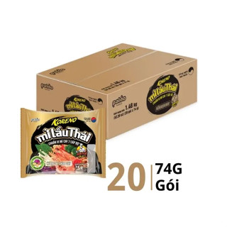 Thùng 20 gói Mì Lẩu Thái koreno x 74g